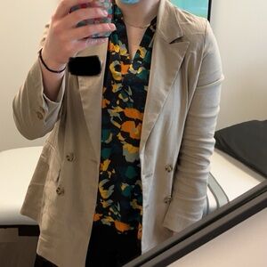 Allison Joy Floral Tank Top - Black, Orange, and Green